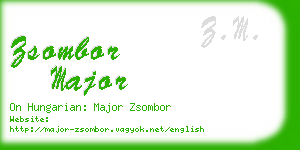 zsombor major business card